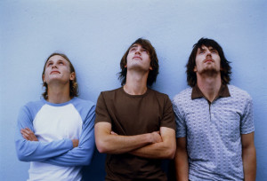 Three young men looking up